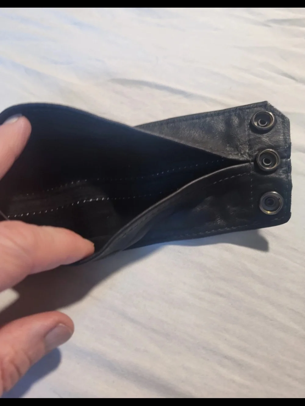 Vintage 1970's Leather Disco Armband Secret Hidden Wallet Compartment